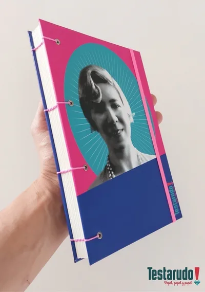 cuaderno copta Testarudo con tapa de Storni, otra vista