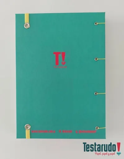 cuaderno copta Testarudo con tapa de Eva, otra vista