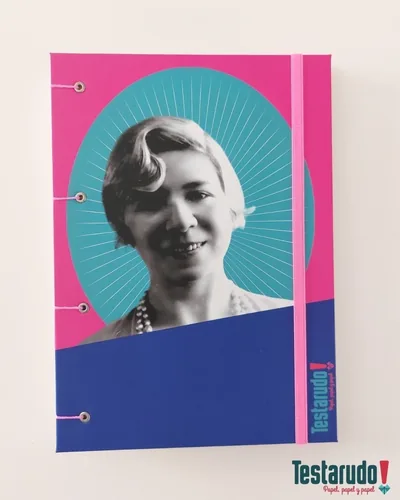cuaderno copta Testarudo con tapa de Storni, vista frontal