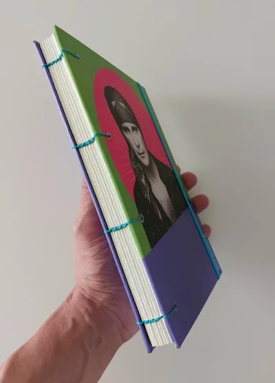 cuaderno copta Testarudo con tapa de Leonardo Fabio, otra vista