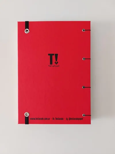 cuaderno copta Testarudo con tapa de David Lynch, otra vista
