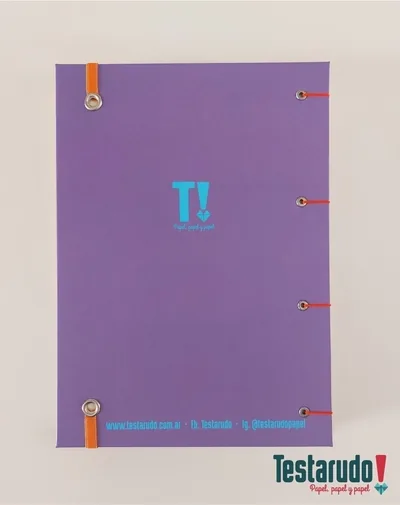 cuaderno copta Testarudo con tapa de Freud, otra vista