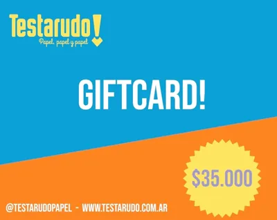 Giftcard! $35.000 — gift card Testarudo, otra vista