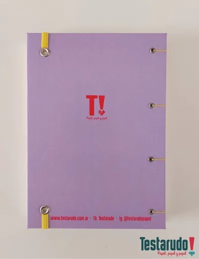 cuaderno copta Testarudo con tapa de Mercedes Sosa, otra vista