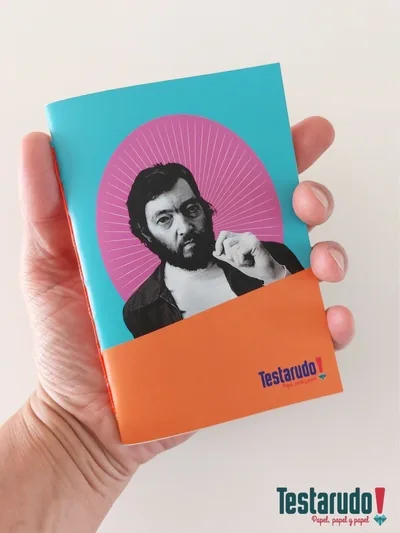 libreta Testarudo con tapa de Cortázar, vista frontal