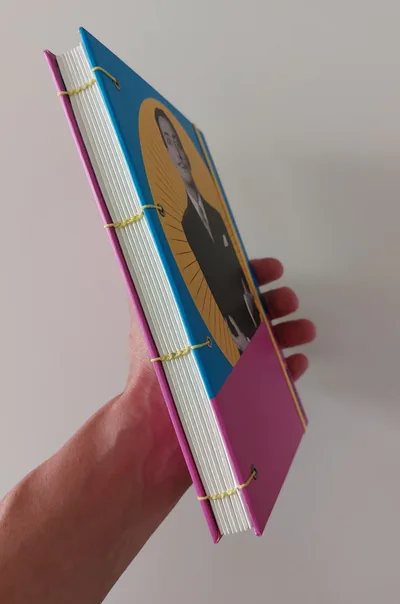 cuaderno copta Testarudo con tapa de Salvador Dalí, otra vista
