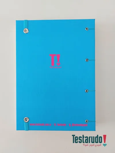 cuaderno copta Testarudo con tapa de Urdapilleta, otra vista