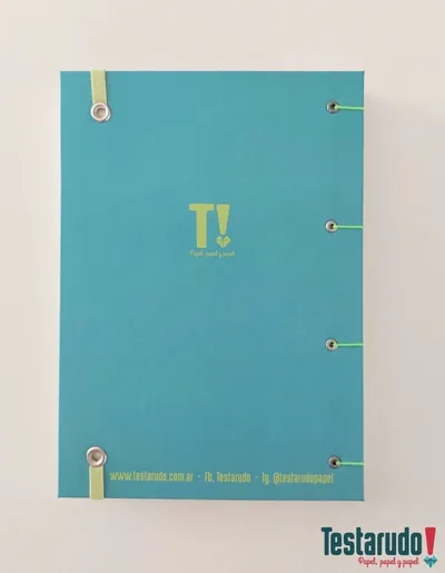 cuaderno copta Testarudo con tapa de Lemebel, otra vista