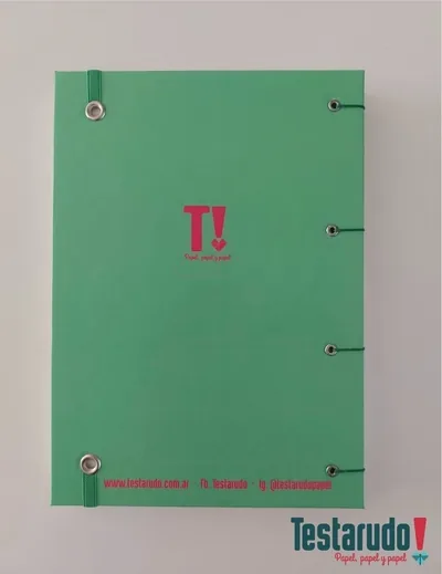 cuaderno copta Testarudo con tapa de Lorca, otra vista