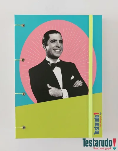 cuaderno copta Testarudo con tapa de Gardel, vista frontal