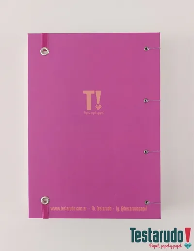 cuaderno copta Testarudo con tapa de Gilda, otra vista