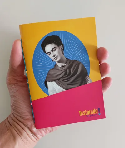 libreta Testarudo con tapa de Frida Kahlo, vista frontal