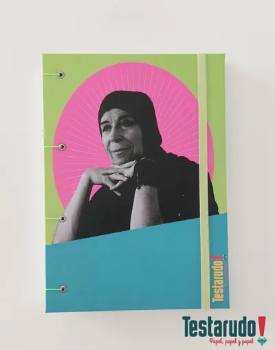 cuaderno copta Testarudo con tapa de Lemebel, vista frontal