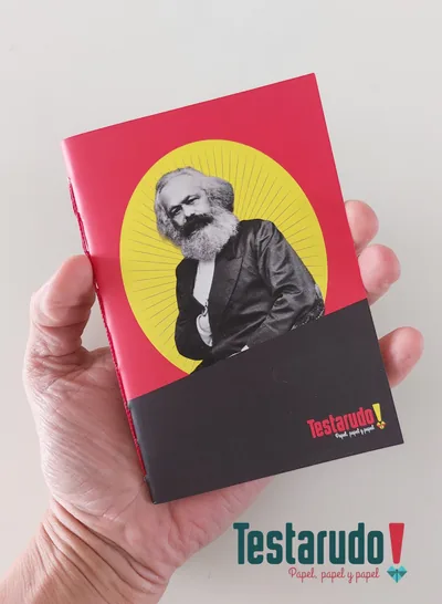 libreta Testarudo con tapa de Marx, vista frontal
