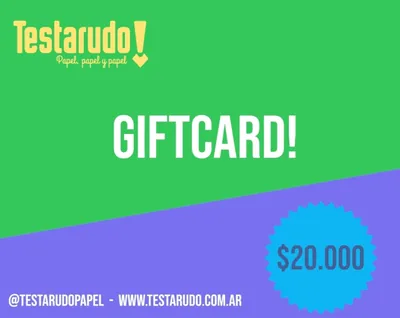 Giftcard! $20.000 — gift card Testarudo, otra vista