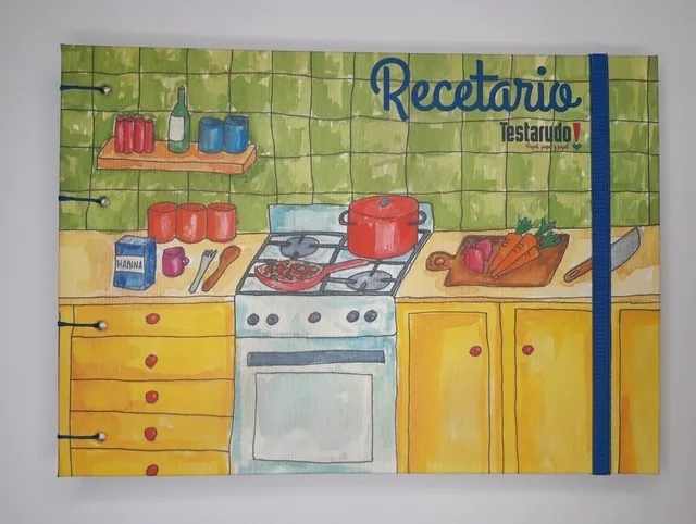 Recetario de cocina "Testarudo" — recetario de cocina Testarudo, vista frontal