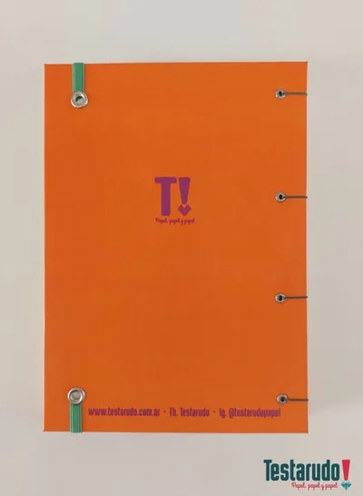 cuaderno copta Testarudo con tapa de Lacan, otra vista