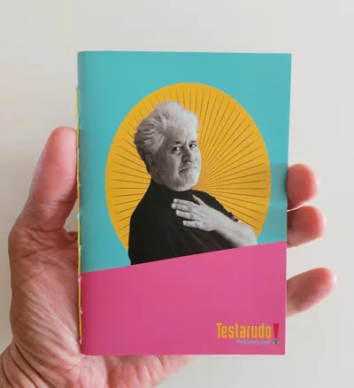 libreta Testarudo con tapa de Pedro Almodóvar, vista frontal