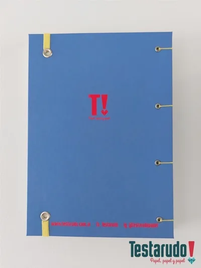 cuaderno copta Testarudo con tapa de Sandro, otra vista