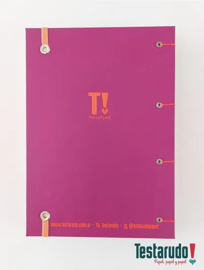 cuaderno copta Testarudo con tapa de Coca Sarli, otra vista