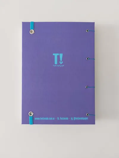 cuaderno copta Testarudo con tapa de Leonardo Fabio, otra vista