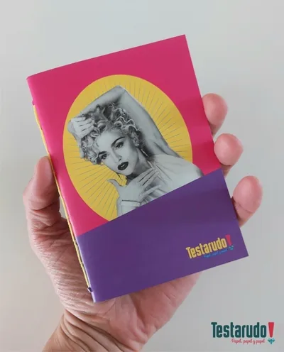 libreta Testarudo con tapa de Madonna, vista frontal
