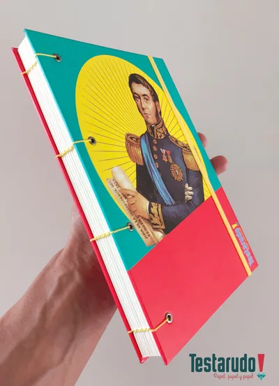 cuaderno copta Testarudo con tapa de San Martín, otra vista