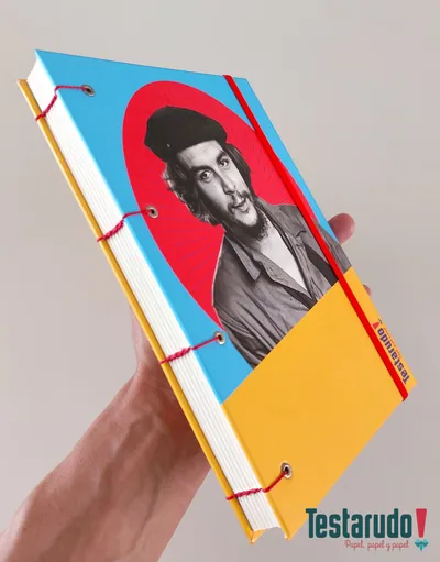 cuaderno copta Testarudo con tapa de Che Guevara, otra vista