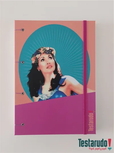 cuaderno copta Testarudo con tapa de Gilda, otra vista